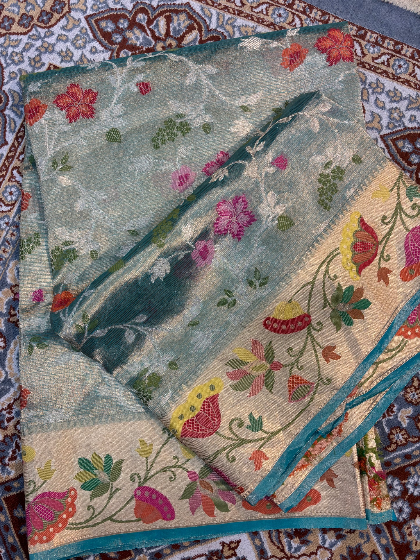 Pure Tissue Kota Paithini Banarasi Handloom Saree