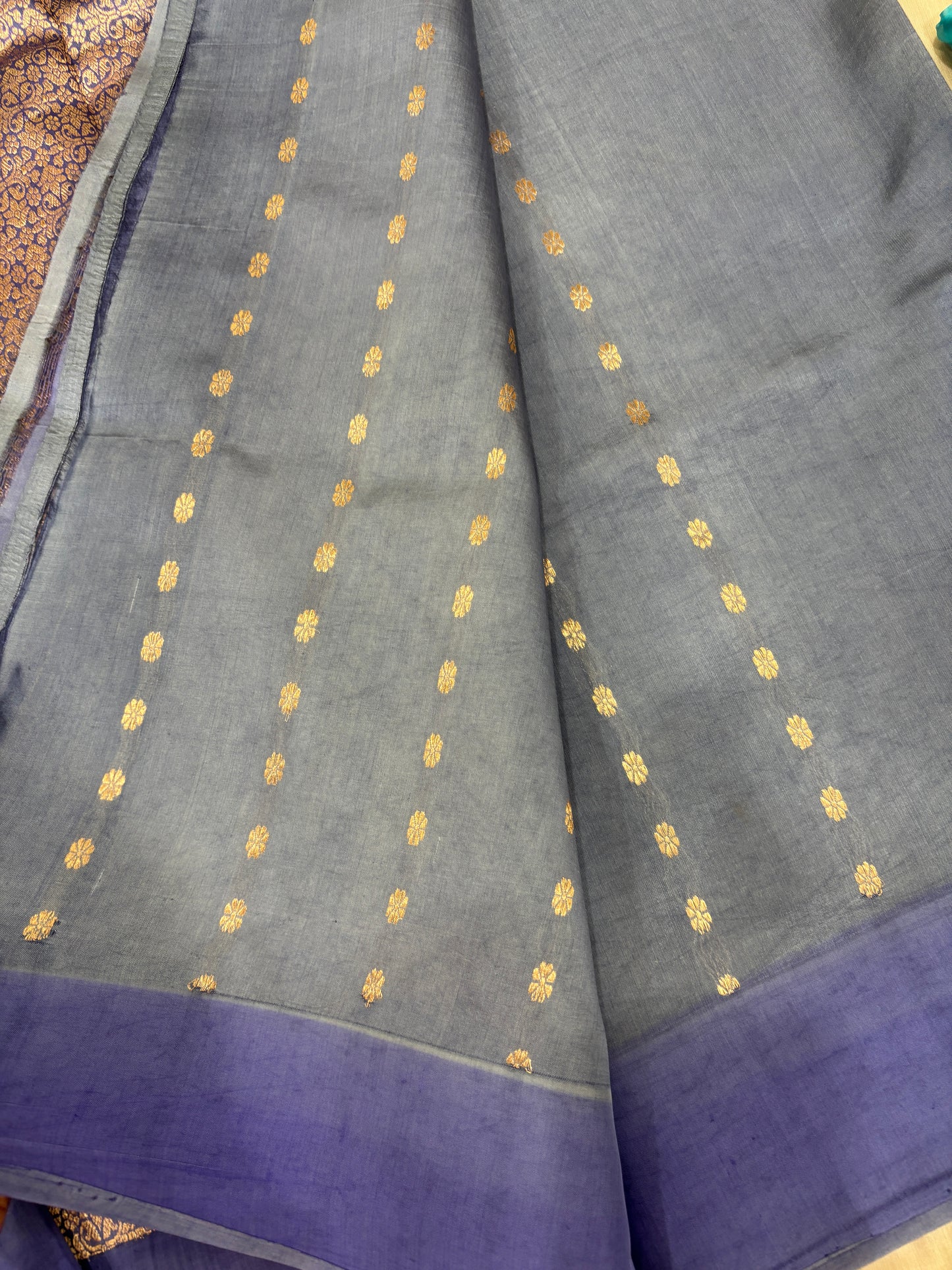 Pure Kora Rungkaat Banarasi Handloom Saree
