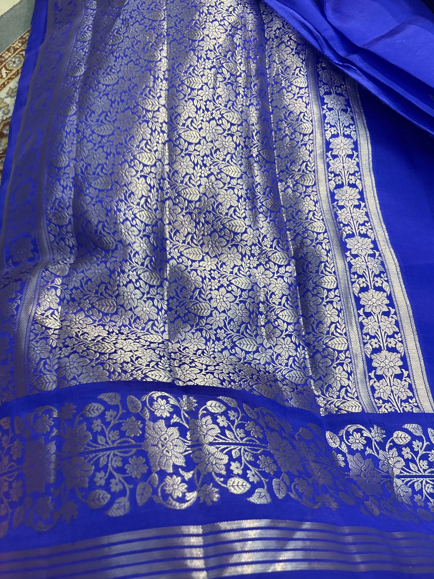 Pure Raw Mango Cutwork Bananas Handloom Sari 