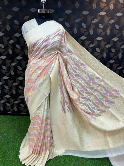 Pink Rungkaat Georgette Banarasi Saree - Rungkaat