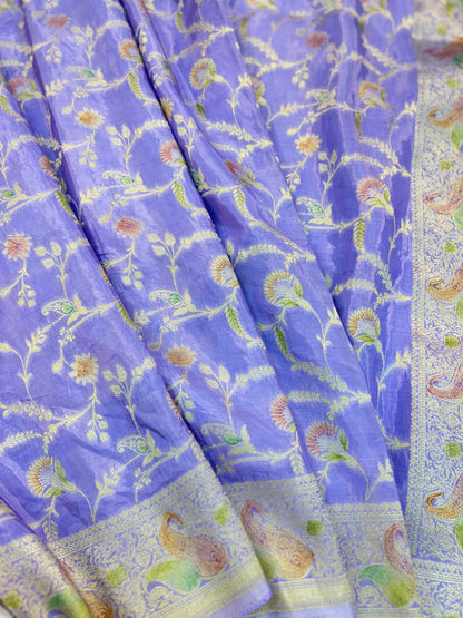 Lilete Lavender Designer Banarasi Saree
