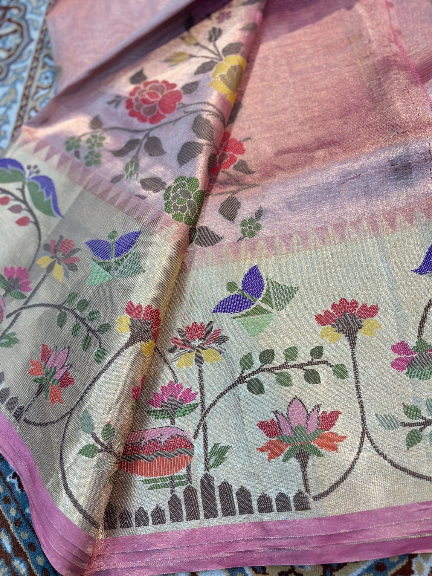 Pure Tissue Kota Paithini Banarasi Handloom Saree