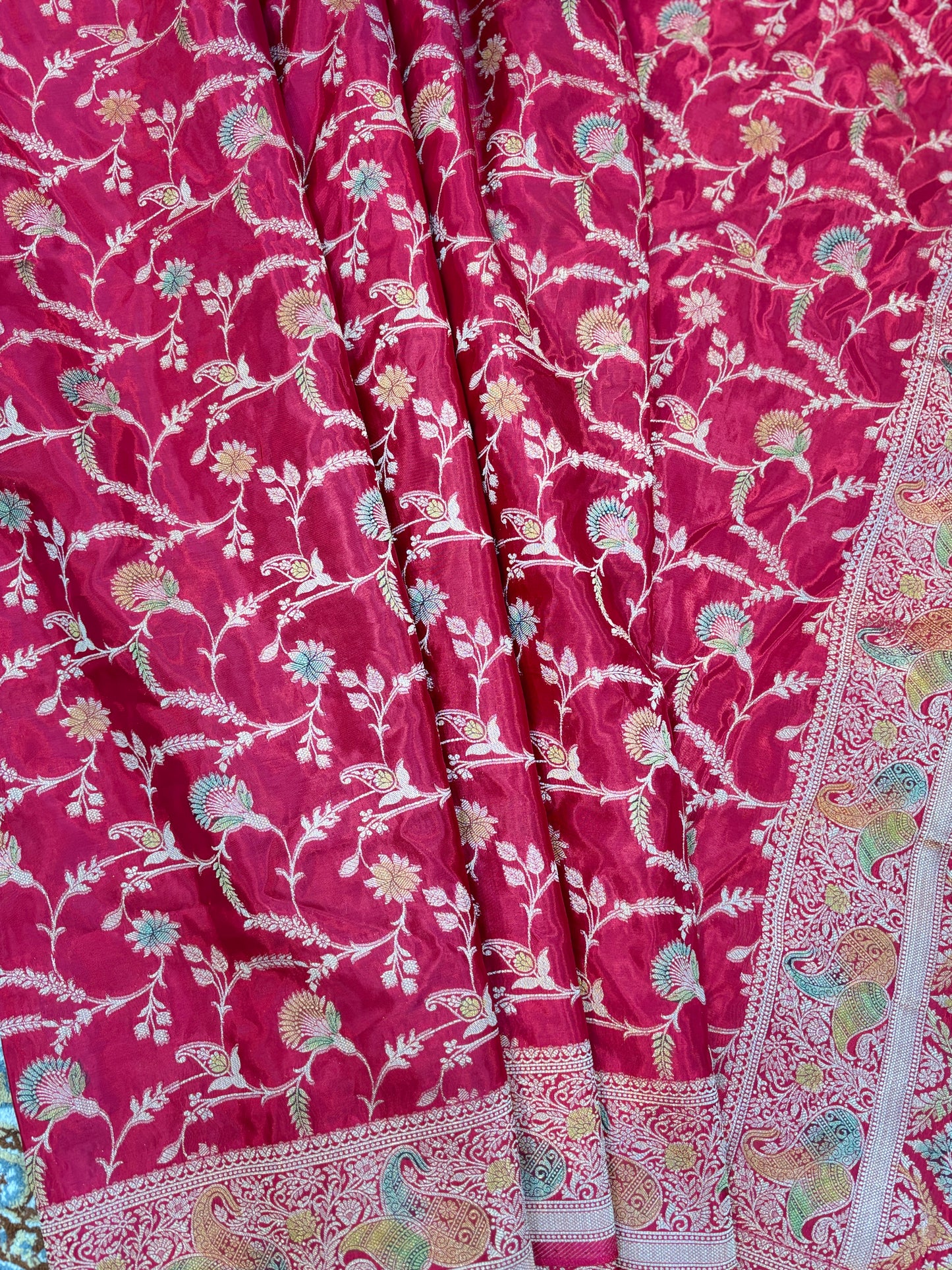 Red designer, Banarasi Handloom Sari