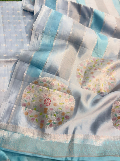 Pure Katan Raw Mango Kadhua Banarasi Dress Material Suits Set