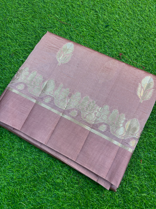 Peach Pure Raw Mango Banarasi Handloom’s Saree