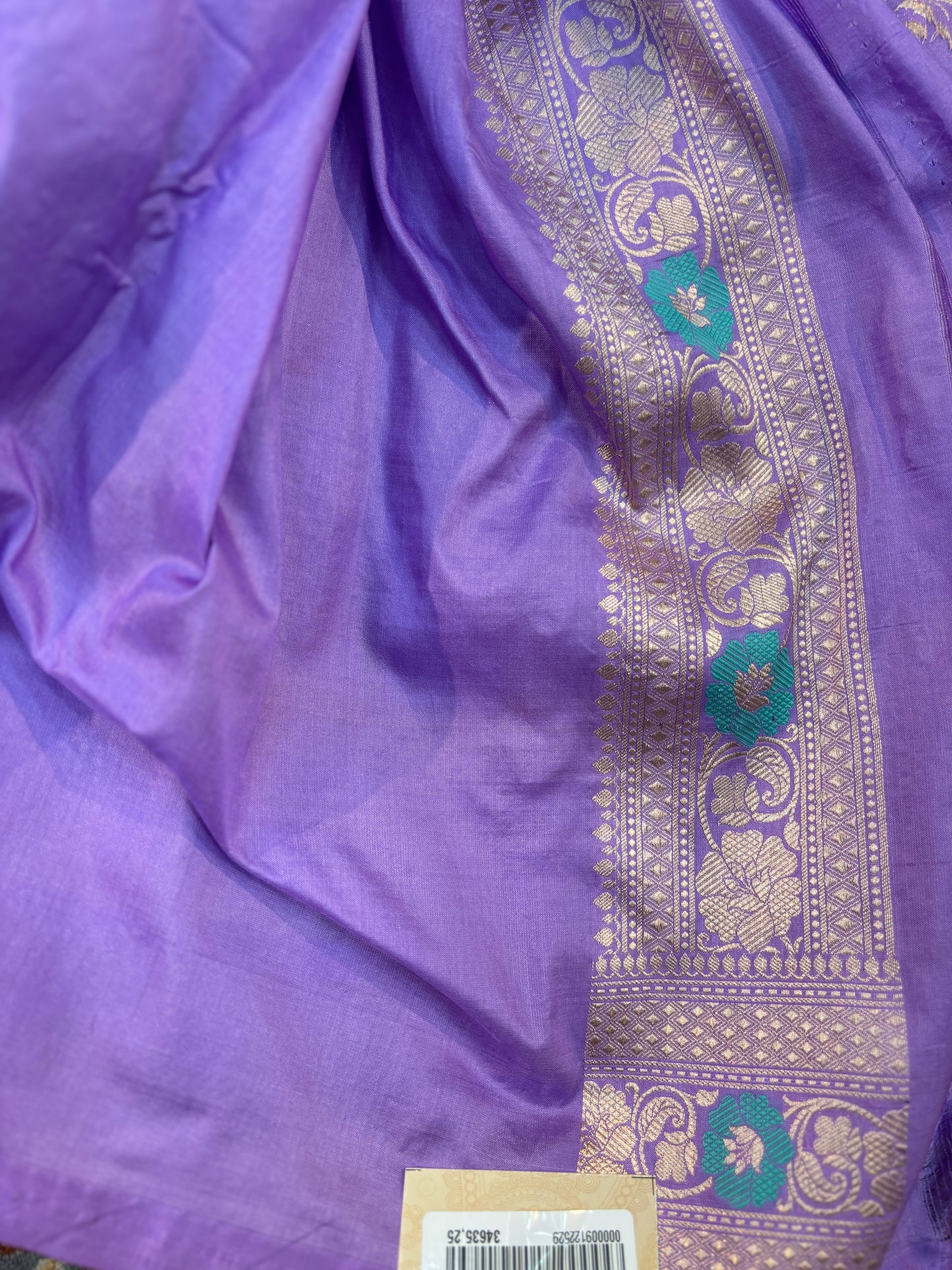 Lavender Pure Katan Meenakari Banarasi Handloom Saree
