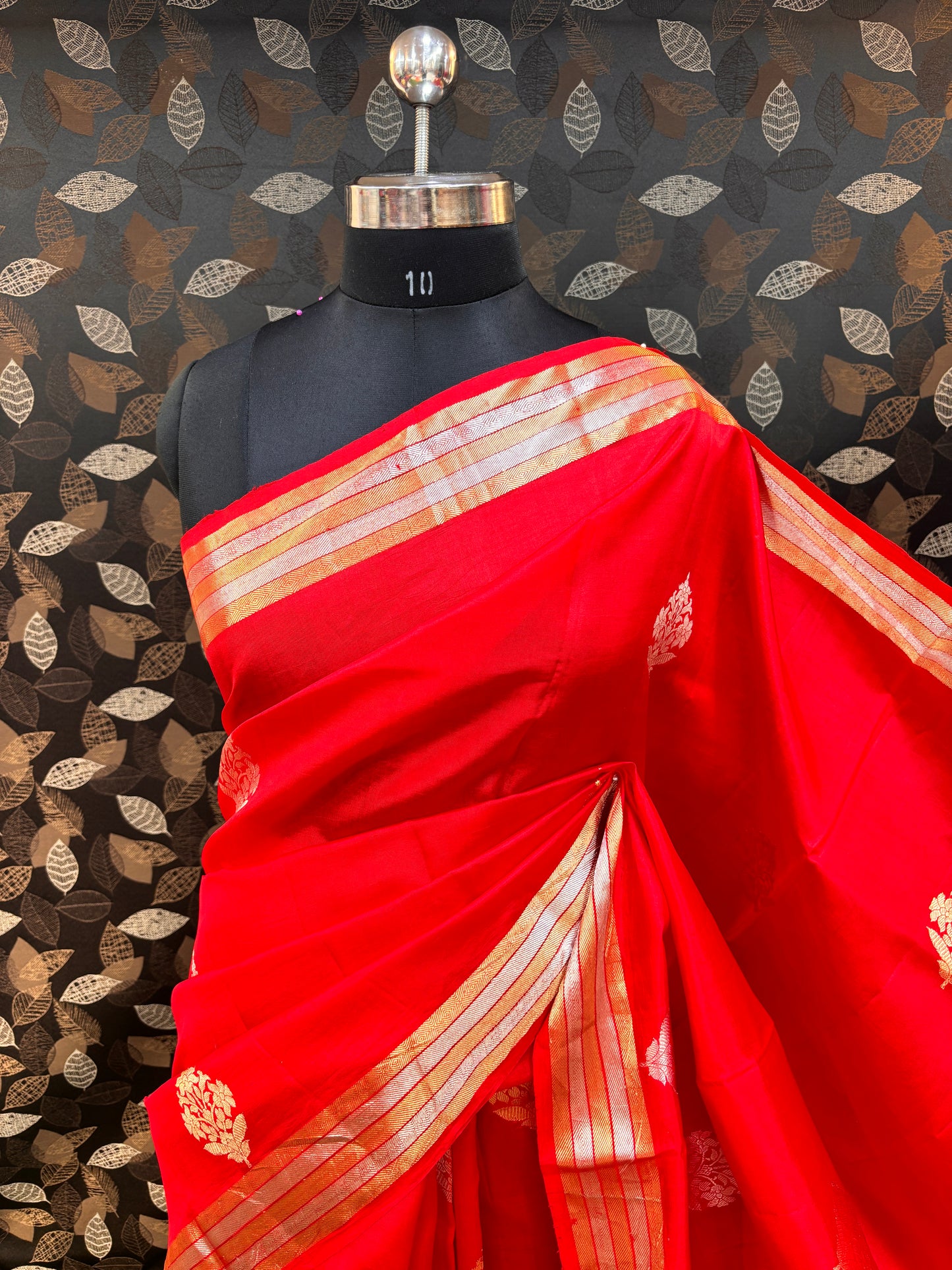 Red Pure raw mango Banarasi Handloom Saree