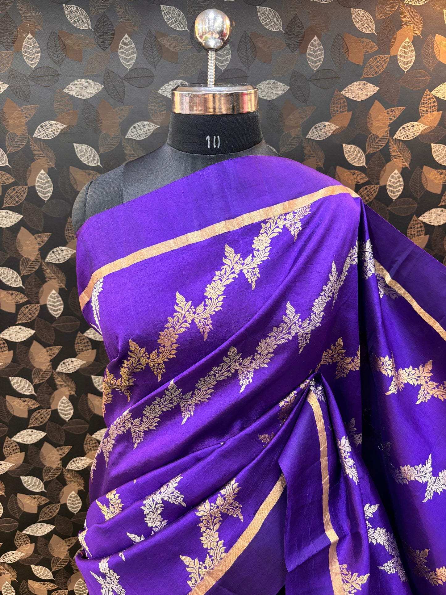 Blue Pure Raw Mango With Ada Kadhiyal Banarasi Handloom Saree