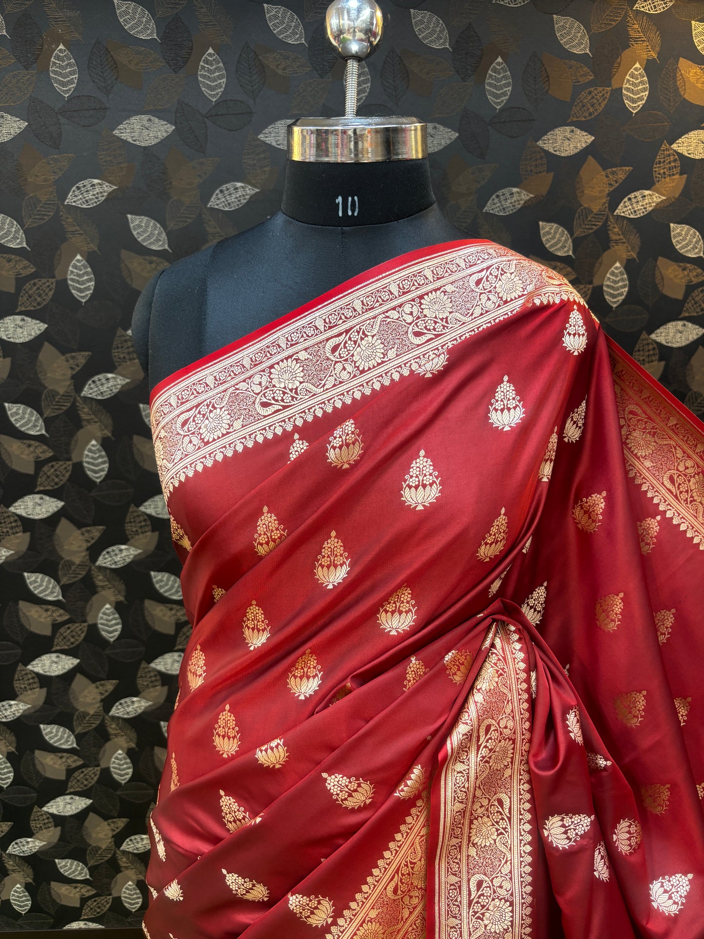 Maroon Semi Katan Silk Saree