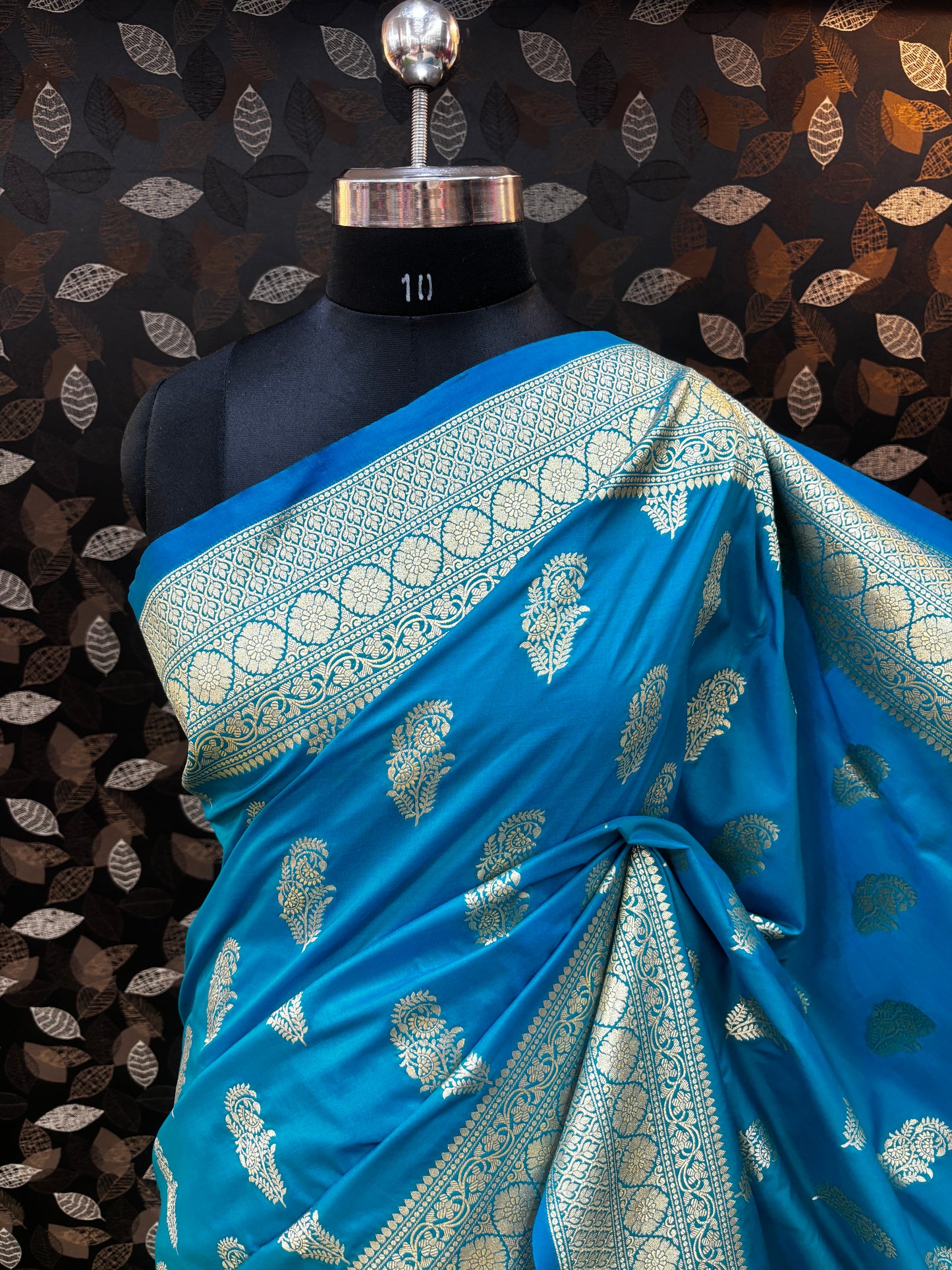 Sky Blue Semi Katan Silk Saree