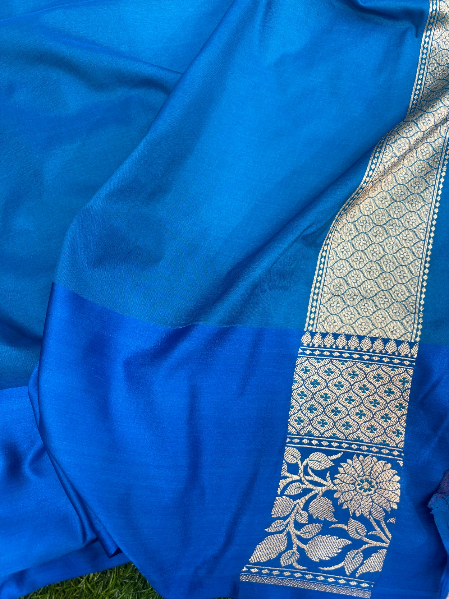 Mehndi Semi Katan Silk Banarasi Saree