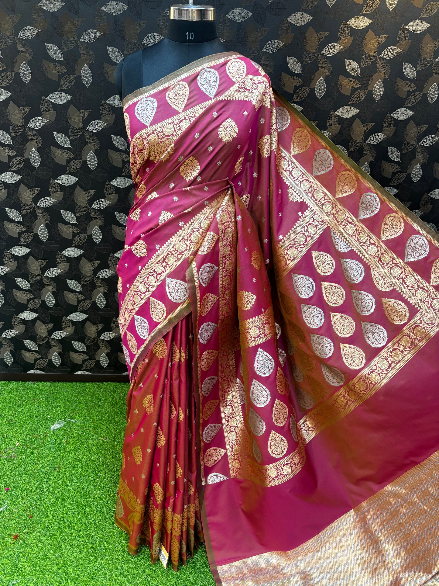 Light Pink Semi Katan Silk Banarasi Saree