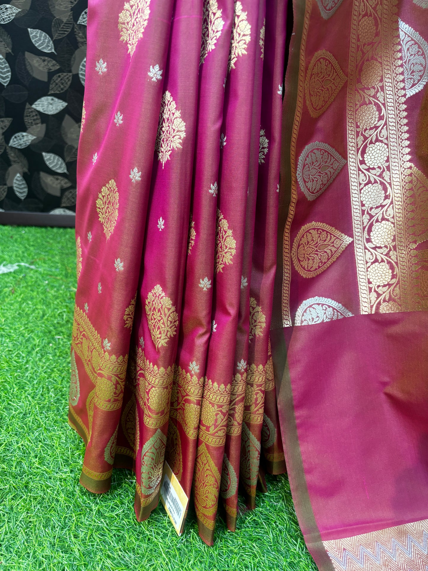 Light Pink Semi Katan Silk Banarasi Saree