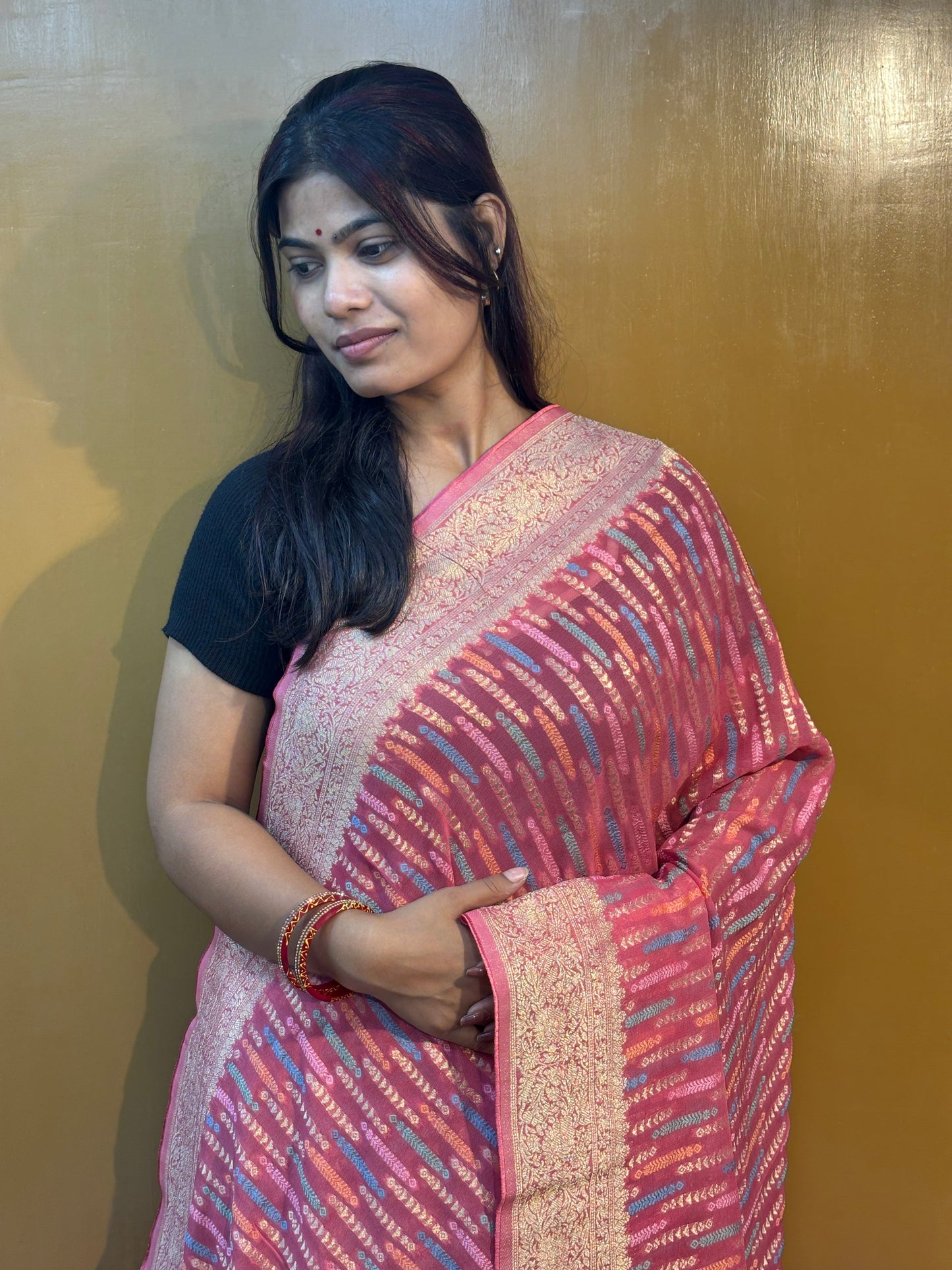 Premium Khaddi Georgette Banarasi Saree 