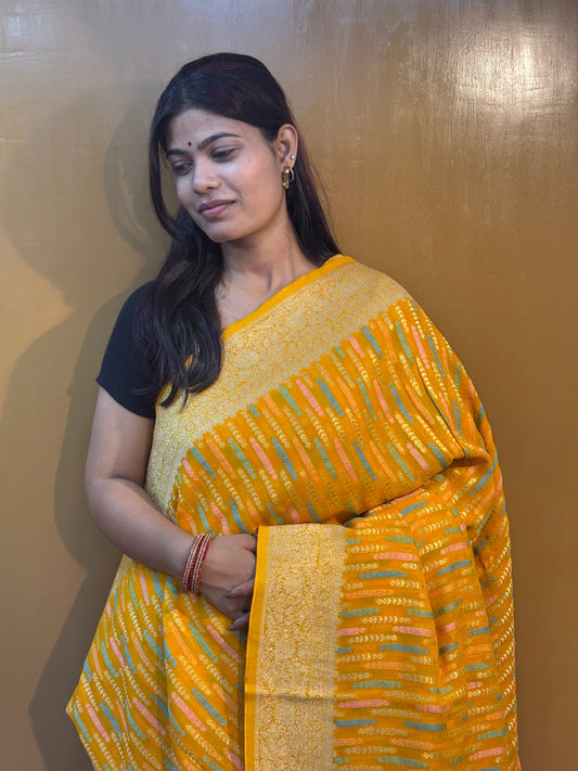 Premium Khaddi Georgette Banarasi Saree 