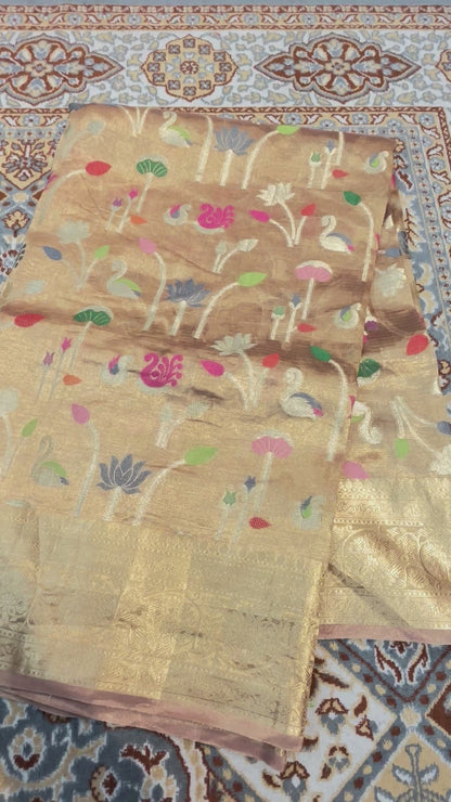 Trending Premium Pure Tissue Kota Paithini Banarasi Handloom Saree